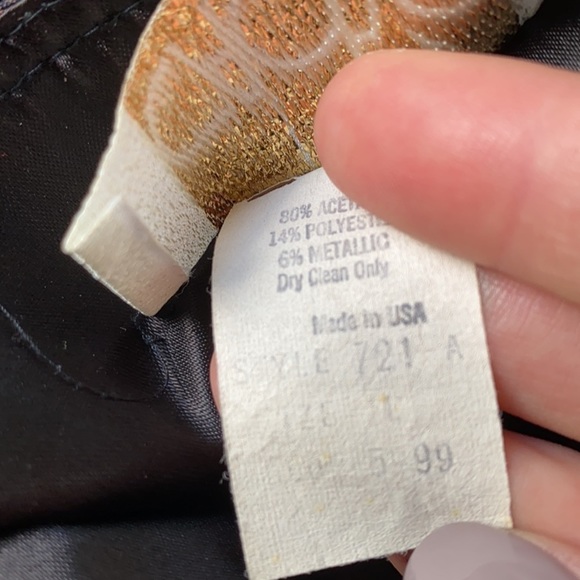 Vintage Cache Metallic Cropped Formal Jacket Sz L - Picture 10 of 10